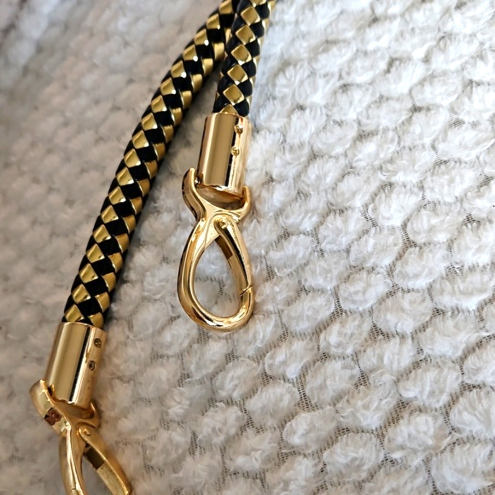 Replacement  Bag Straps. Braided Gold And Black Color. NWOT. 2 Total